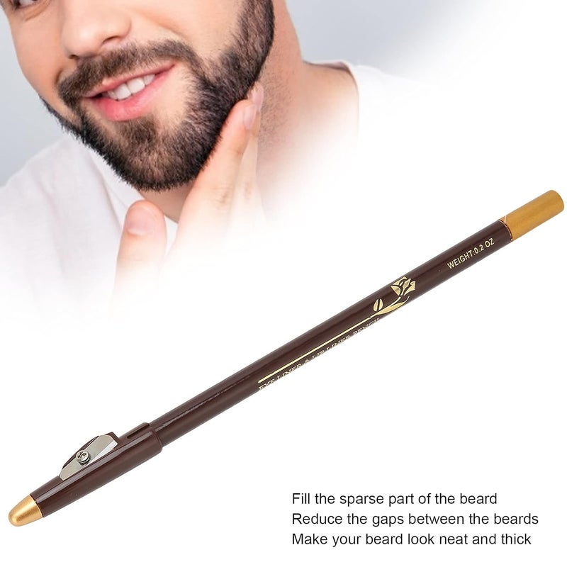 woobles Beard Pencil, Professional Beard Pencil Filler, Household Beard Pencil Liner Shaping Styling Tool, Grooming Kit Tracing Tool(Dark brown) - Image 2